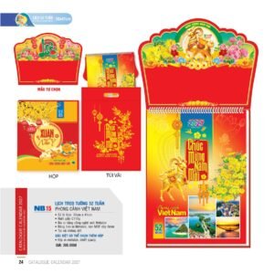 Lịch 52 Tuần 2027 NB Mẫu NB15 (30 x 41cm) Quà Tết Công Nhân Viên Chiết Khấu Cao in logo doanh nghiệp quà tặng Tết tại Quà Tặng Công Nhân