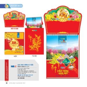 Lịch 52 Tuần 2027 NB Mẫu NB17 (30 x 41cm) Quà Tết Công Nhân Viên Chiết Khấu Cao in logo doanh nghiệp quà tặng Tết tại Quà Tặng Công Nhân