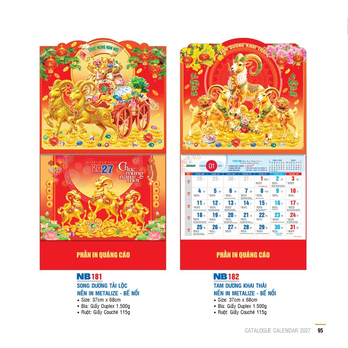 Lịch Bìa Treo 2027 NB Mẫu NB181 (29 x 41 cm) Quà Tết Công Nhân Viên Chiết Khấu Cao Lịch Bìa Treo 2027 NB Mẫu NB181 (29 x 41 cm) Quà Tết Công Nhân Viên Chiết Khấu Cao in logo doanh nghiệp quà tặng Tết tại Quà Tặng Công Nhân