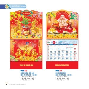Lịch Treo Tường Lò Xo 2027 NB Mẫu NB183 (37 x 68cm) Quà Tết Công Nhân Viên Chiết Khấu Cao in logo doanh nghiệp quà tặng Tết tại Quà Tặng Công Nhân
