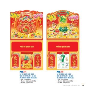 Lịch Treo Tường Lò Xo 2027 NB Mẫu NB214 (40 x 60 cm) Quà Tết Công Nhân Viên Chiết Khấu Cao in logo doanh nghiệp quà tặng Tết tại Quà Tặng Công Nhân