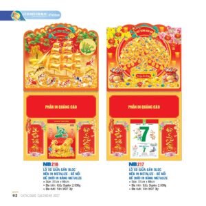 Lịch Treo Tường Lò Xo 2027 NB Mẫu NB216 (37 x 68cm) Quà Tết Công Nhân Viên Chiết Khấu Cao in logo doanh nghiệp quà tặng Tết tại Quà Tặng Công Nhân
