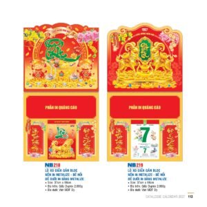 Lịch Treo Tường Lò Xo 2027 NB Mẫu NB219 (40 x 60 cm) Quà Tết Công Nhân Viên Chiết Khấu Cao in logo doanh nghiệp quà tặng Tết tại Quà Tặng Công Nhân