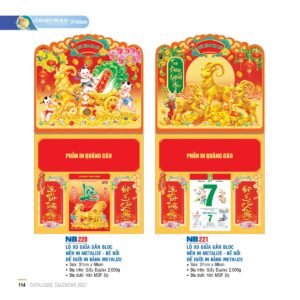 Lịch Treo Tường Lò Xo 2027 NB Mẫu NB221 (37 x 68cm) Quà Tết Công Nhân Viên Chiết Khấu Cao in logo doanh nghiệp quà tặng Tết tại Quà Tặng Công Nhân