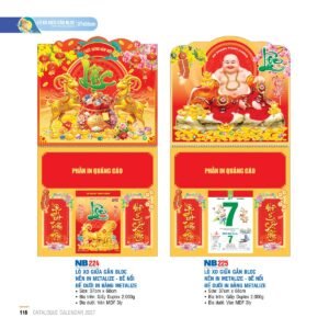 Lịch Treo Tường Lò Xo 2027 NB Mẫu NB225 (37 x 68cm) Quà Tết Công Nhân Viên Chiết Khấu Cao in logo doanh nghiệp quà tặng Tết tại Quà Tặng Công Nhân