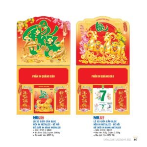 Lịch Treo Tường Lò Xo 2027 NB Mẫu NB226 (40 x 60 cm) Quà Tết Công Nhân Viên Chiết Khấu Cao in logo doanh nghiệp quà tặng Tết tại Quà Tặng Công Nhân