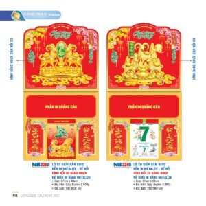 Lịch Treo Tường Lò Xo 2027 NB Mẫu NB228D (37 x 68cm) Quà Tết Công Nhân Viên Chiết Khấu Cao in logo doanh nghiệp quà tặng Tết tại Quà Tặng Công Nhân