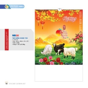 Lịch Treo Tường Lò Xo 2027 NB Mẫu NB252 (16 x 25 cm) Quà Tết Công Nhân Viên Chiết Khấu Cao in logo doanh nghiệp quà tặng Tết tại Quà Tặng Công Nhân