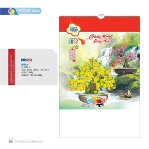 Lịch Treo Tường Lò Xo 2027 NB Mẫu NB253 (16 x 25 cm) Quà Tết Công Nhân Viên Chiết Khấu Cao in logo doanh nghiệp quà tặng Tết tại Quà Tặng Công Nhân