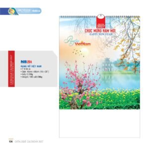 Lịch Treo Tường Lò Xo 2027 NB Mẫu NB254 (40 x 60 cm) Quà Tết Công Nhân Viên Chiết Khấu Cao in logo doanh nghiệp quà tặng Tết tại Quà Tặng Công Nhân