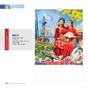 Lịch Treo Tường Lò Xo 2027 NB Mẫu NB258 (16 x 25 cm) Quà Tết Công Nhân Viên Chiết Khấu Cao in logo doanh nghiệp quà tặng Tết tại Quà Tặng Công Nhân