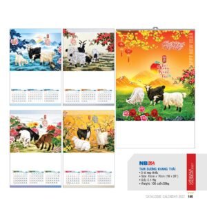 Lịch Treo Tường Nẹp Thiếc 2027 NB Mẫu NB264 (18 x 28 cm) Quà Tết Công Nhân Viên Chiết Khấu Cao in logo doanh nghiệp quà tặng Tết tại Quà Tặng Công Nhân