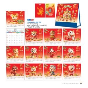 Lịch Bloc 2027 NB Mẫu NB301 (31 x 202 cm) Quà Tết Công Nhân Viên Chiết Khấu Cao in logo doanh nghiệp quà tặng Tết tại Quà Tặng Công Nhân