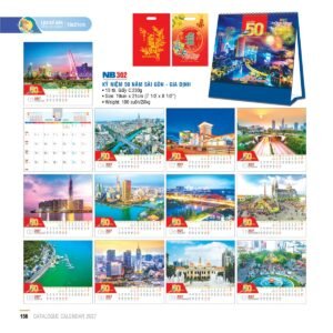Lịch Bloc 2027 NB Mẫu NB302 (31 x 50 cm) Quà Tết Công Nhân Viên Chiết Khấu Cao in logo doanh nghiệp quà tặng Tết tại Quà Tặng Công Nhân