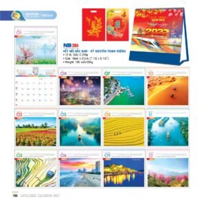 Lịch Bloc 2027 NB Mẫu NB304 (19 x 21cm) Quà Tết Công Nhân Viên Chiết Khấu Cao in logo doanh nghiệp quà tặng Tết tại Quà Tặng Công Nhân