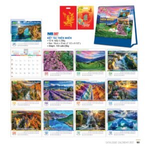 Lịch Bloc 2027 NB Mẫu NB307 (29 x 41 cm) Quà Tết Công Nhân Viên Chiết Khấu Cao in logo doanh nghiệp quà tặng Tết tại Quà Tặng Công Nhân