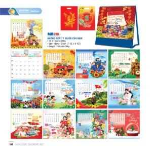 Lịch Bloc 2027 NB Mẫu NB310 (19 x 21cm) Quà Tết Công Nhân Viên Chiết Khấu Cao in logo doanh nghiệp quà tặng Tết tại Quà Tặng Công Nhân