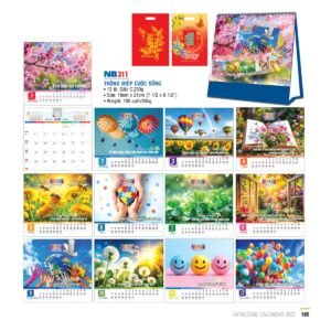 Lịch Bloc 2027 NB Mẫu NB311 (29 x 41 cm) Quà Tết Công Nhân Viên Chiết Khấu Cao in logo doanh nghiệp quà tặng Tết tại Quà Tặng Công Nhân