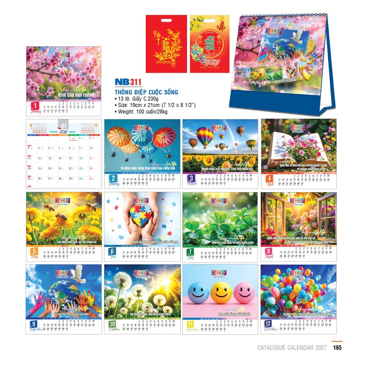 Lịch Bloc 2027 NB Mẫu NB311 (29 x 41 cm) Quà Tết Công Nhân Viên Chiết Khấu Cao Lịch Bloc 2027 NB Mẫu NB311 (29 x 41 cm) Quà Tết Công Nhân Viên Chiết Khấu Cao in logo doanh nghiệp quà tặng Tết tại Quà Tặng Công Nhân