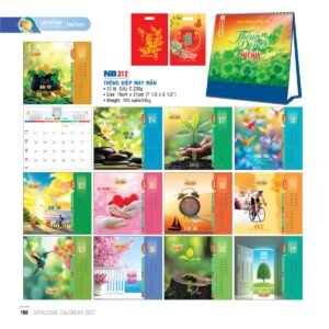 Lịch Bloc 2027 NB Mẫu NB312 (19 x 21cm) Quà Tết Công Nhân Viên Chiết Khấu Cao in logo doanh nghiệp quà tặng Tết tại Quà Tặng Công Nhân