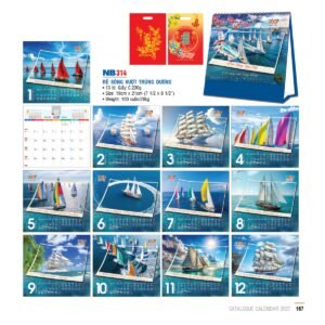 Lịch Bloc 2027 NB Mẫu NB314 (31 x 202 cm) Quà Tết Công Nhân Viên Chiết Khấu Cao in logo doanh nghiệp quà tặng Tết tại Quà Tặng Công Nhân