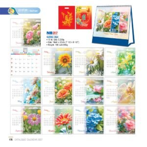 Lịch Bloc 2027 NB Mẫu NB317 (13  x  10 cm) Quà Tết Công Nhân Viên Chiết Khấu Cao in logo doanh nghiệp quà tặng Tết tại Quà Tặng Công Nhân