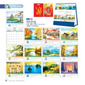 Lịch Bloc 2027 NB Mẫu NB319 (19 x 21cm) Quà Tết Công Nhân Viên Chiết Khấu Cao in logo doanh nghiệp quà tặng Tết tại Quà Tặng Công Nhân