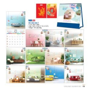 Lịch Bloc 2027 NB Mẫu NB320 (31 x 23 cm) Quà Tết Công Nhân Viên Chiết Khấu Cao in logo doanh nghiệp quà tặng Tết tại Quà Tặng Công Nhân