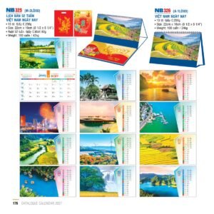 Lịch Để Bàn 2027 NB Mẫu NB325 (18 x 15 cm) Quà Tết Công Nhân Viên Chiết Khấu Cao in logo doanh nghiệp quà tặng Tết tại Quà Tặng Công Nhân