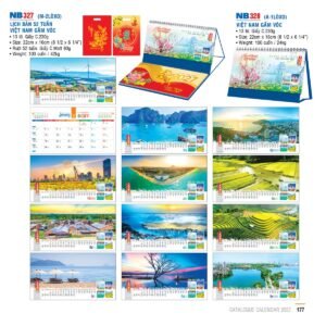 Lịch Để Bàn 2027 NB Mẫu NB328 (16 x 24 cm) Quà Tết Công Nhân Viên Chiết Khấu Cao in logo doanh nghiệp quà tặng Tết tại Quà Tặng Công Nhân