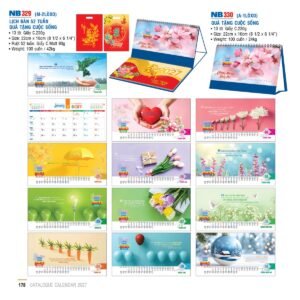 Lịch Để Bàn 2027 NB Mẫu NB330 (16 x 24 cm) Quà Tết Công Nhân Viên Chiết Khấu Cao in logo doanh nghiệp quà tặng Tết tại Quà Tặng Công Nhân