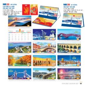 Lịch Để Bàn 2027 NB Mẫu NB336 (16 x 24 cm) Quà Tết Công Nhân Viên Chiết Khấu Cao in logo doanh nghiệp quà tặng Tết tại Quà Tặng Công Nhân