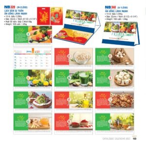 Lịch Để Bàn 2027 NB Mẫu NB339 (16 x 24 cm) Quà Tết Công Nhân Viên Chiết Khấu Cao in logo doanh nghiệp quà tặng Tết tại Quà Tặng Công Nhân