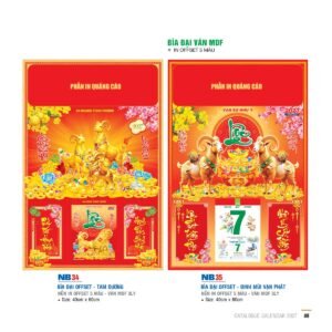 Lịch Bìa Treo 2027 NB Mẫu NB35 (29 x 41 cm) Quà Tết Công Nhân Viên Chiết Khấu Cao in logo doanh nghiệp quà tặng Tết tại Quà Tặng Công Nhân