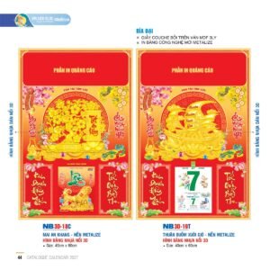 Lịch Bìa Treo 2027 NB Mẫu NB3D19T (40 x 60cm) Quà Tết Công Nhân Viên Chiết Khấu Cao in logo doanh nghiệp quà tặng Tết tại Quà Tặng Công Nhân