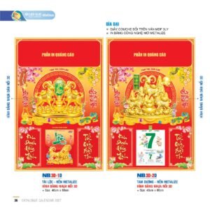 Lịch Bìa Treo 2027 NB Mẫu NB3D1D (40 x 60cm) Quà Tết Công Nhân Viên Chiết Khấu Cao in logo doanh nghiệp quà tặng Tết tại Quà Tặng Công Nhân