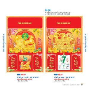 Lịch Bìa Treo 2027 NB Mẫu NB3D24T (29 x 41 cm) Quà Tết Công Nhân Viên Chiết Khấu Cao in logo doanh nghiệp quà tặng Tết tại Quà Tặng Công Nhân