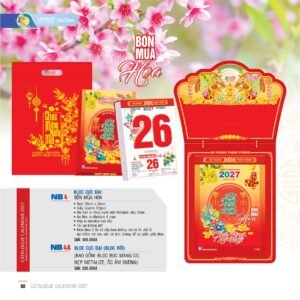 Lịch Bloc Cực Đại 2027 NB Mẫu NB4 (25 x 35cm) Quà Tết Công Nhân Viên Chiết Khấu Cao in logo doanh nghiệp quà tặng Tết tại Quà Tặng Công Nhân