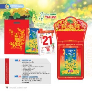 Lịch Bloc Siêu Đại 2027 NB Mẫu NB5 (20 x 30cm) Quà Tết Công Nhân Viên Chiết Khấu Cao in logo doanh nghiệp quà tặng Tết tại Quà Tặng Công Nhân