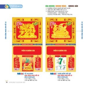 Lịch Bìa Treo 2027 NB Mẫu NB85T (40 x 71cm) Quà Tết Công Nhân Viên Chiết Khấu Cao in logo doanh nghiệp quà tặng Tết tại Quà Tặng Công Nhân