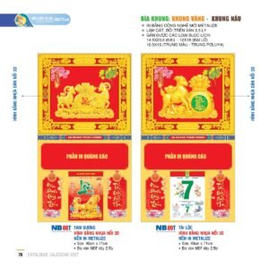 Lịch Bìa Treo 2027 NB Mẫu NB89T (40 x 71cm) Quà Tết Công Nhân Viên Chiết Khấu Cao in logo doanh nghiệp quà tặng Tết tại Quà Tặng Công Nhân