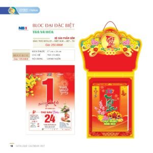 Lịch Bloc Đại Đặc Biệt 2027 NB Mẫu NB9 (17 x 24cm) Quà Tết Công Nhân Viên Chiết Khấu Cao in logo doanh nghiệp quà tặng Tết tại Quà Tặng Công Nhân