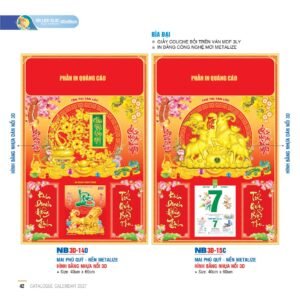 Lịch Bìa Treo 2027 NB Mẫu NB-ND3D15C (40 x 60cm) Quà Tết Công Nhân Viên Chiết Khấu Cao