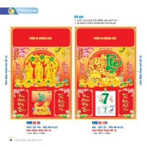 Lịch Bìa Treo 2027 NB Mẫu NB-ND3D9D (40 x 60cm) Quà Tết Công Nhân Viên Chiết Khấu Cao