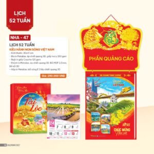Lịch 52 Tuần 2027 NHA Mẫu NHA47 (30 x 41cm) Quà Tết Công Nhân Viên Chiết Khấu Cao in logo doanh nghiệp quà tặng Tết tại Quà Tặng Công Nhân