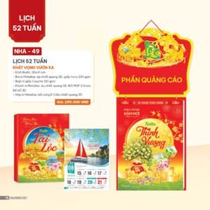 Lịch 52 Tuần 2027 NHA Mẫu NHA49 (30 x 41cm) Quà Tết Công Nhân Viên Chiết Khấu Cao in logo doanh nghiệp quà tặng Tết tại Quà Tặng Công Nhân