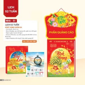 Lịch 52 Tuần 2027 NHA Mẫu NHA51 (30 x 41cm) Quà Tết Công Nhân Viên Chiết Khấu Cao in logo doanh nghiệp quà tặng Tết tại Quà Tặng Công Nhân