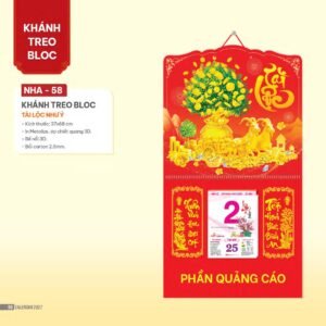 Lịch Bloc 2027 NHA Mẫu NHA58 (37 x 68cm) Quà Tết Công Nhân Viên Chiết Khấu Cao in logo doanh nghiệp quà tặng Tết tại Quà Tặng Công Nhân