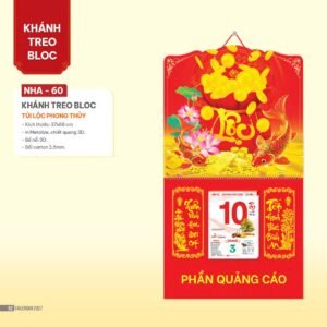 Lịch Bloc 2027 NHA Mẫu NHA60 (37 x 68cm) Quà Tết Công Nhân Viên Chiết Khấu Cao in logo doanh nghiệp quà tặng Tết tại Quà Tặng Công Nhân