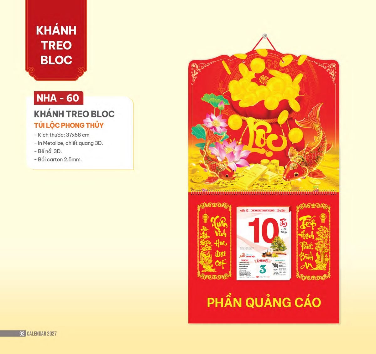 Lịch Bloc 2027 NHA Mẫu NHA60 (37 x 68cm) Quà Tết Công Nhân Viên Chiết Khấu Cao Lịch Bloc 2027 NHA Mẫu NHA60 (37 x 68cm) Quà Tết Công Nhân Viên Chiết Khấu Cao in logo doanh nghiệp quà tặng Tết tại Quà Tặng Công Nhân